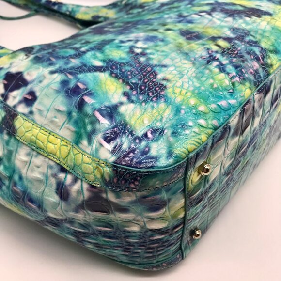 Brahmin Hydro Melbourne Croc Embossed Leather Carla Tote Bag - Picture 6 of 12